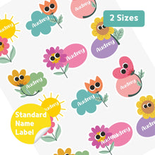 Load image into Gallery viewer, Standard Waterproof Name Label Stickers - Flower Bubble