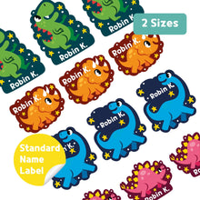 Load image into Gallery viewer, Standard Waterproof Name Label Stickers - Dino Banner