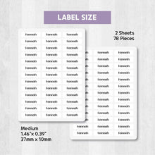 Load image into Gallery viewer, Stick-On Clothing Name Label Stickers - Basic White