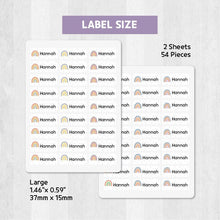 Load image into Gallery viewer, Standard Waterproof Name Label Stickers - Rainbow
