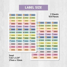 Load image into Gallery viewer, Iron-On Clothing Name Label Stickers - Color Animals