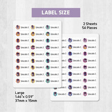 Load image into Gallery viewer, Standard Waterproof Name Label Stickers - Astronaut