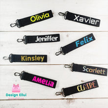 Load image into Gallery viewer, Luggage Tag, Bag Tag, Name Tag, Custom Bag Tag, Custom Luggage Tag, Custom Name Tag, Personalized Bag Tag, Personalized Luggage Tag, Personalized Name Tag, Luggage Strap, Backpack Tag, Webbing Strap Tag, Webbing Tag, Custom Keychain, Personalized Keychain, Name Keychain, Custom Keyring, Personalized Keyring, Name Keyring, Travel Tag, Baggage Tag, Backpack Tag,