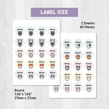 Load image into Gallery viewer, Stick-On Clothing Name Label Stickers - Cats