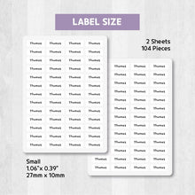 Load image into Gallery viewer, Standard Waterproof Name Label Stickers - Basic White