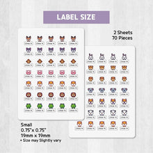 Load image into Gallery viewer, Stick-On Clothing Name Label Stickers - Animal Banner