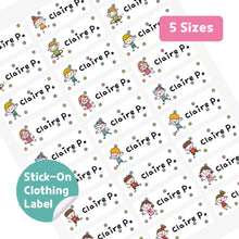 Load image into Gallery viewer, Stick-On Clothing Name Label Stickers - Children