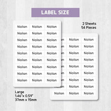 Load image into Gallery viewer, Stick-On Clothing Name Label Stickers - Basic White