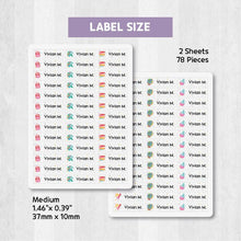 Load image into Gallery viewer, Iron-On Clothing Name Label Stickers - School