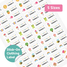 Load image into Gallery viewer, Stick-On Clothing Name Label Stickers - Nature