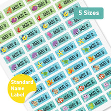 Load image into Gallery viewer, Standard Waterproof Name Label Stickers - Sea Animal