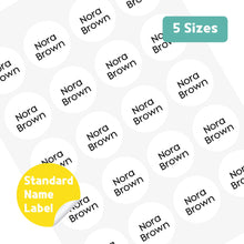 Load image into Gallery viewer, Standard Waterproof Name Label Stickers - Basic White