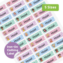 Load image into Gallery viewer, Iron-On Clothing Name Label Stickers - Princess