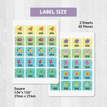 Load image into Gallery viewer, Stick-On Clothing Name Label Stickers- Sea Animal