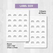 Load image into Gallery viewer, Standard Waterproof Name Label Stickers - Basic White