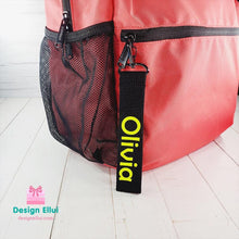 Load image into Gallery viewer, Luggage Tag, Bag Tag, Name Tag, Custom Bag Tag, Custom Luggage Tag, Custom Name Tag, Personalized Bag Tag, Personalized Luggage Tag, Personalized Name Tag, Luggage Strap, Backpack Tag, Webbing Strap Tag, Webbing Tag, Custom Keychain, Personalized Keychain, Name Keychain, Custom Keyring, Personalized Keyring, Name Keyring, Travel Tag, Baggage Tag, Backpack Tag,