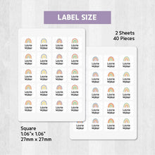 Load image into Gallery viewer, Iron-On Clothing Name Label Stickers - Rainbow