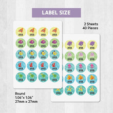 Load image into Gallery viewer, Standard Waterproof Name Label Stickers - Sea Animal