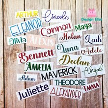 Load image into Gallery viewer, Vinyl Decal Sticker, Custom Decal, Personalized Decal, Custom Vinyl Decal Sticker, Personalized Vinyl Decal Stickers, Waterproof Vinyl Decal for Tumbler, Bottle, Laptop, Bicycle, Helmet, Name Label, Label Sticker, Name Decal, Kids Label, Kids Sticker, Kids Decal for Kids, School, Daycare, Camp