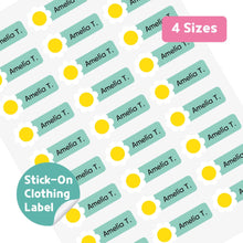 Load image into Gallery viewer, Stick-On Clothing Name Label Stickers - White Daisy