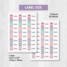 Load image into Gallery viewer, Iron-On Clothing Name Label Stickers - Fairy Tale