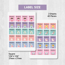 Load image into Gallery viewer, Standard Waterproof Name Label Stickers - Fairy Tale
