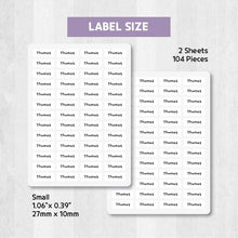 Load image into Gallery viewer, Stick-On Clothing Name Label Stickers - Basic White