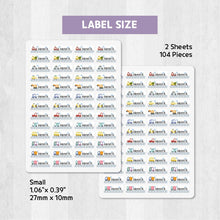 Load image into Gallery viewer, Standard Waterproof Name Label Stickers - Vehicle on the Road