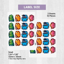 Load image into Gallery viewer, Iron-On Clothing Name Label Stickers - Dino Banner