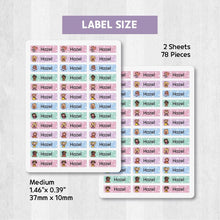 Load image into Gallery viewer, Standard Waterproof Name Label Stickers - Princess