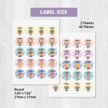 Load image into Gallery viewer, Iron-On Clothing Name Label Stickers - Winter Animal