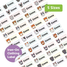 Load image into Gallery viewer, Iron-On Clothing Name Label Stickers - Cats