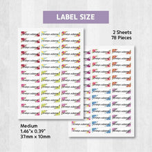 Load image into Gallery viewer, Iron-On Clothing Name Label Stickers - Floral Wreath
