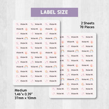 Load image into Gallery viewer, Standard Waterproof Name Label Stickers - Pink Unicorn