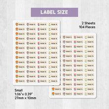 Load image into Gallery viewer, Standard Waterproof Name Label Stickers - Smiling Flower