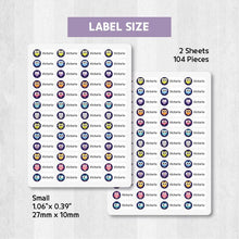 Load image into Gallery viewer, Iron-On Clothing Name Label Stickers - Owl