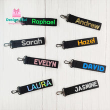 Load image into Gallery viewer, Luggage Tag, Bag Tag, Name Tag, Custom Bag Tag, Custom Luggage Tag, Custom Name Tag, Personalized Bag Tag, Personalized Luggage Tag, Personalized Name Tag, Luggage Strap, Backpack Tag, Webbing Strap Tag, Webbing Tag, Custom Keychain, Personalized Keychain, Name Keychain, Custom Keyring, Personalized Keyring, Name Keyring, Travel Tag, Baggage Tag, Backpack Tag,