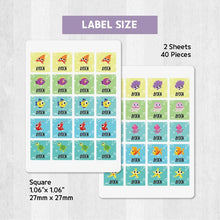 Load image into Gallery viewer, Standard Waterproof Name Label Stickers - Sea Animal