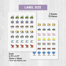 Load image into Gallery viewer, Iron-On Clothing Name Label Stickers - Vehicle Banner