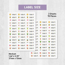 Load image into Gallery viewer, Stick-On Clothing Name Label Stickers - Nature