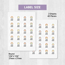 Load image into Gallery viewer, Standard Waterproof Name Label Stickers - Rainbow