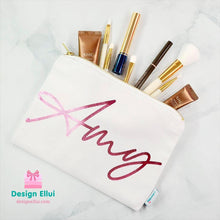 Load image into Gallery viewer, custom bag, personalized bag, cotton bag, canvas bag, cotton pouch, pouch bag, cotton canvas pouch bag, zipper bag, zippered bag, shoulder bag, shopper bag, handbag, tote bag, diaper bag, eco bag, snack bag, lunch bag, shoe bag, clothes bag, cosmetic bag, toiletry bag, custom cosmetic bag, personalized cosmetic bag, canvas drawstring bag, drawstring pouch, backpack, kids, school, kinder, daycare, camp