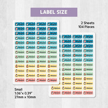 Load image into Gallery viewer, Standard Waterproof Name Label Stickers - Penguin