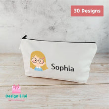 Load image into Gallery viewer, custom bag, personalized bag, cotton bag, canvas bag, cotton pouch, pouch bag, cotton canvas pouch bag, zipper bag, zippered bag, shoulder bag, shopper bag, handbag, tote bag, diaper bag, eco bag, snack bag, lunch bag, shoe bag, clothes bag, cosmetic bag, toiletry bag, custom cosmetic bag, personalized cosmetic bag, canvas drawstring bag, drawstring pouch, backpack, kids, school, kinder, daycare, camp