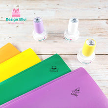 Load image into Gallery viewer, quick dry stamp, quick-dry stamp, custom quick dry stamp, personalized quick dry stamp, custom stamp, custom name stamp, personalized stamp, personalized name stamp, pre-inked stamp, self-inking stamp, flash stamp, , school stamp, daycare stamp, camp stamp, name stamp, refill ink, non-porous surfaces, glossy surfaces,