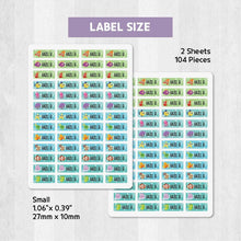 Load image into Gallery viewer, Iron-On Clothing Name Label Stickers - Sea Animal