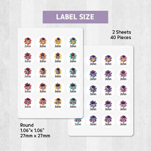 Load image into Gallery viewer, Standard Waterproof Name Label Stickers - Astronaut