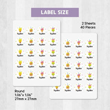 Load image into Gallery viewer, Stick-On Clothing Name Label Stickers- Icecream