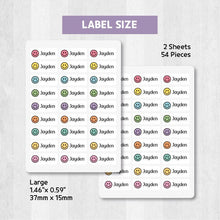 Load image into Gallery viewer, Standard Waterproof Name Label Stickers - Smile