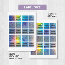 Load image into Gallery viewer, Custom Personalized Waterproof Name Label Sticker, Name Labels Name Stickers, Name Label Stickers for Kids School Daycare Camp, Stick On Labels, Iron On Labels, Shoe Labels, Shoe Stickers, Labels for Shoes, Stickers for Shoes, Clothing Labels, Clothing Stickers, Gift for Kids, Back to School